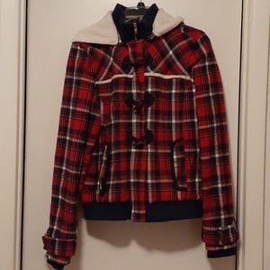 Billabong Heavy Winter Plaid Coat